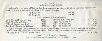 Kenner Ski Barge Brochure
