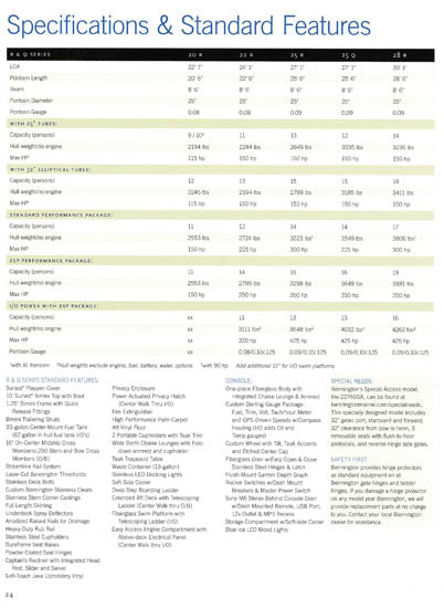 Bennington 2011 Pontoon Brochure