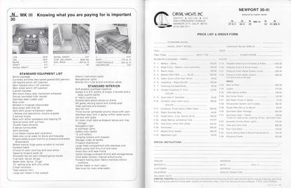 Newport 30 Mark III Specification Brochure