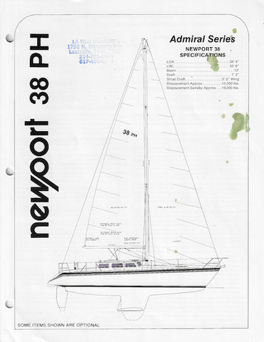 Newport 38 Pilothouse Specification Brochure