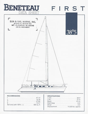 Bénéteau First 38s5 Specification Brochure