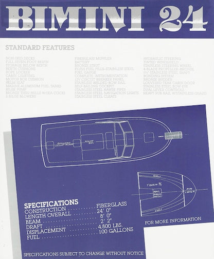 Bimini 24 Specification Brochure