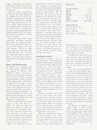 Bimini 29 Saltwater Sportsman Magazine Reprint