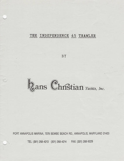 Hans Christian Independence 45 Specification Brochure