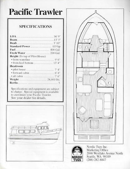 Pacific Trawler 37 Brochure