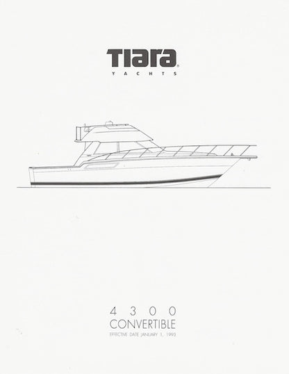 Tiara 3800 Convertible Specification Brochure