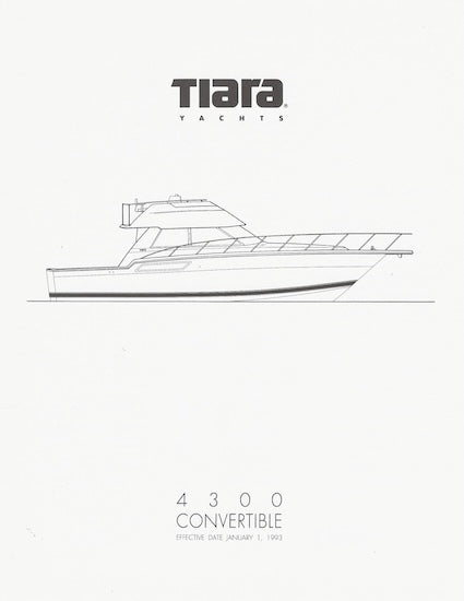 Tiara 3800 Convertible Specification Brochure