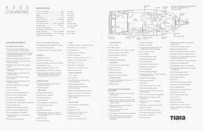 Tiara 3800 Convertible Specification Brochure