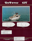 Defever 41 Trawler Brochure