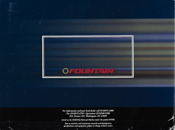Fountain 1998 Sportfish Series Brochure