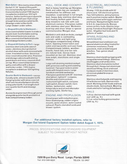 Morgan 33 Out Island Brochure