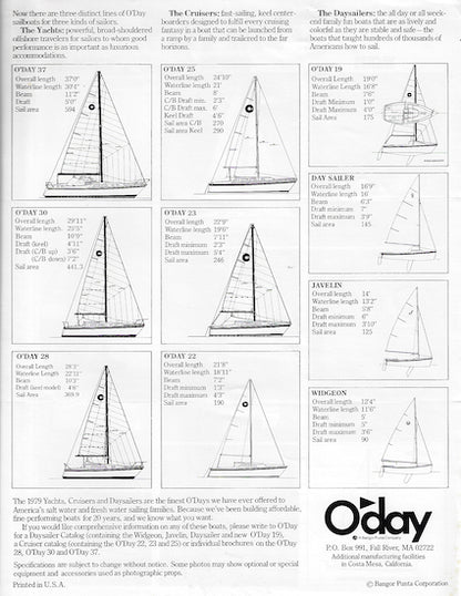 O'Day 1979 Brochure