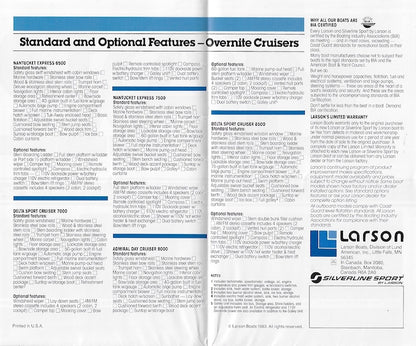 Larson 1984 Fold Out Poster Brochure