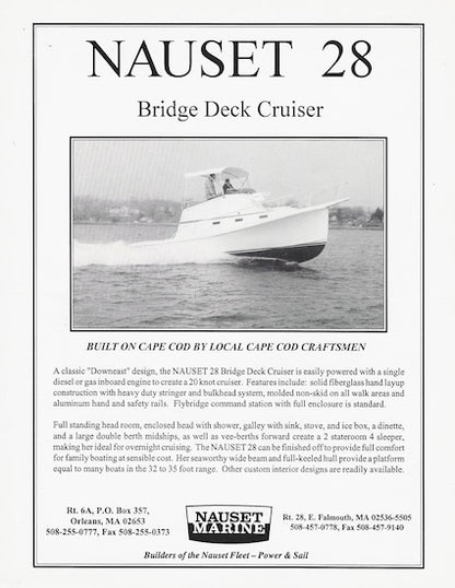 Nauset 28 Bridge Deck Cruiser Brochure