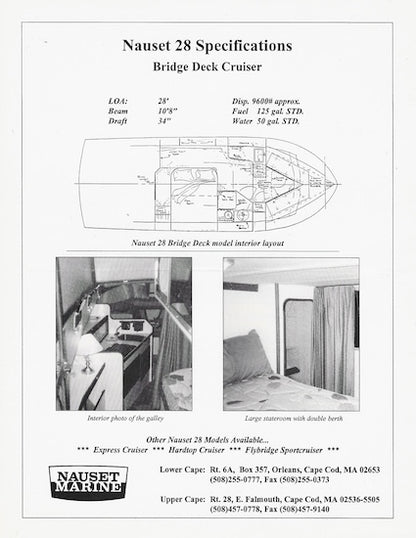 Nauset 28 Bridge Deck Cruiser Brochure