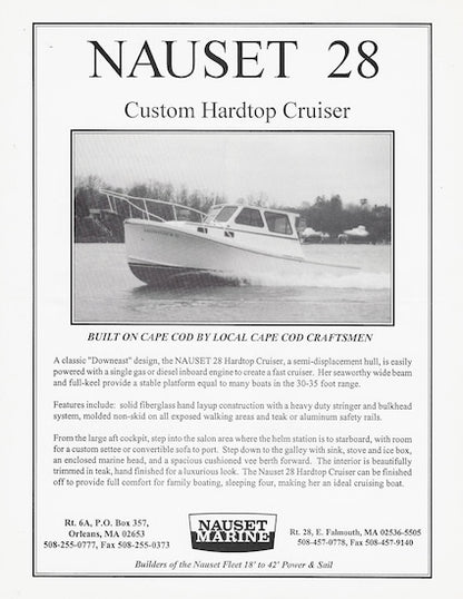 Nauset 28 Custom Hardtop Cruiser  Brochure