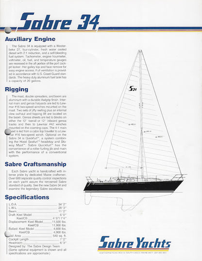 Sabre 34 Launch Brochure