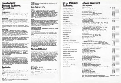 C&C 33 Specification Brochure