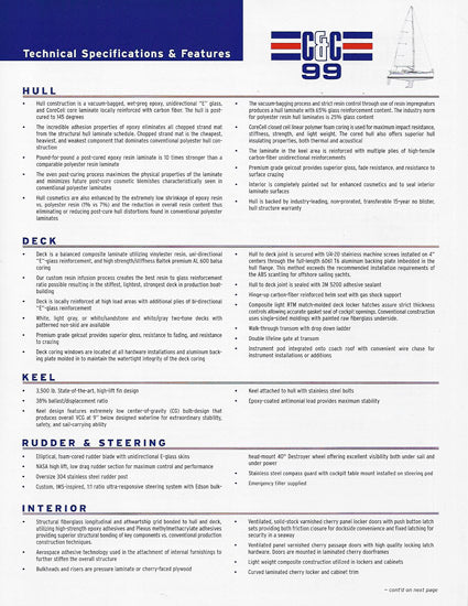 C&C 99 Specification Brochure - 2005