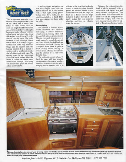 Dufour 38 Classic Sailing Magazine Reprint Brochure