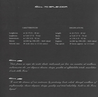 Riva 70 Splendid Open Preliminary Brochure