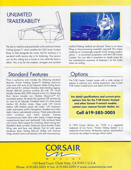 Corsair F-28 Center Cockpit Brochure