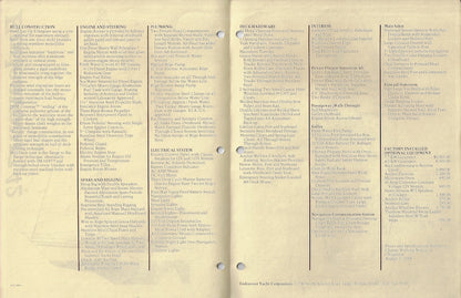Endeavour 42 Center Cockpit Specification Brochure