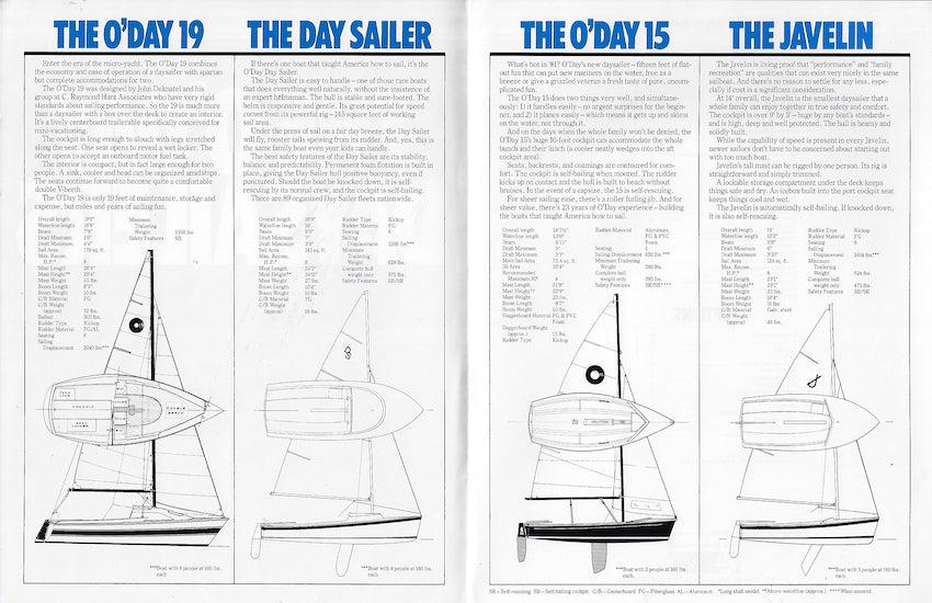 O'Day 1981 Daysailers Brochure