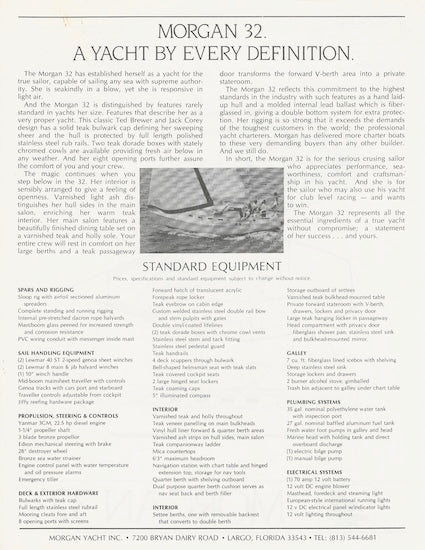 Morgan 32 Specification Brochure