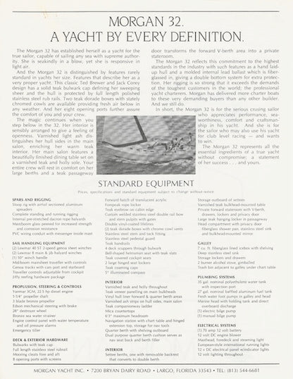 Morgan 32 Specification Brochure