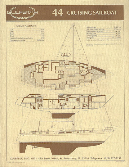 Gulfstar 44 Specification Brochure