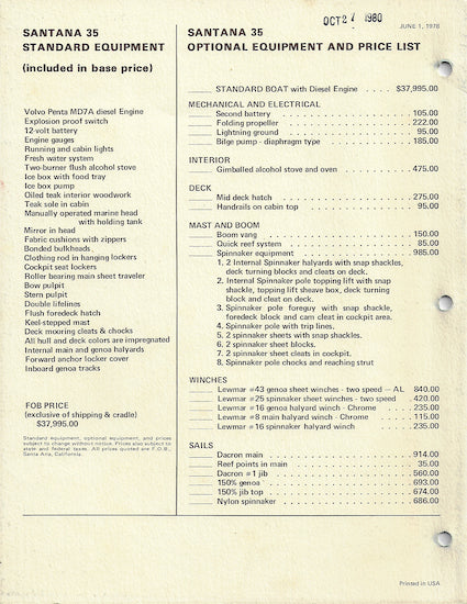 Santana 35 Brochure