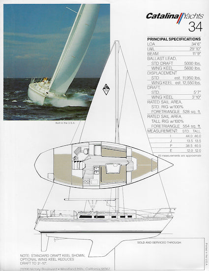 Catalina 34 Brochure – SailInfo I boatbrochure.com