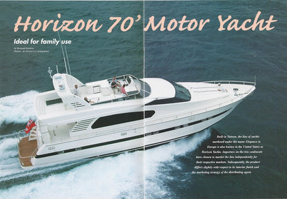 Horizon 70 Yachts International Magazine Reprint Brochure
