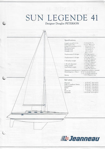 Jeanneau Sun Legende 41 Specification Brochure