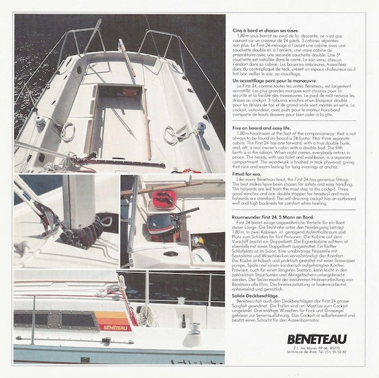 Bénéteau First 24 Brochure