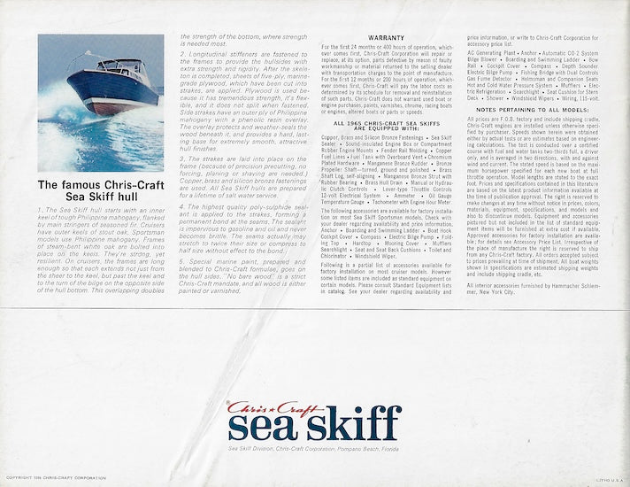 Chris Craft 1965 Sea Skiff Brochure