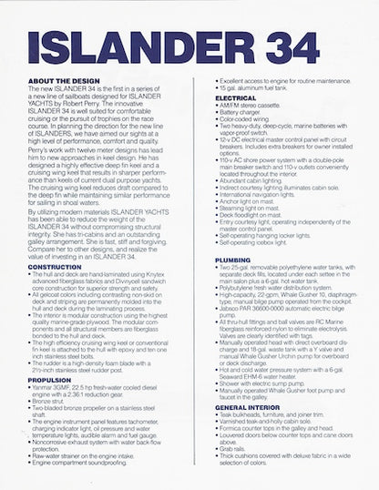 Islander 34 (Perry) Digital Brochure Package