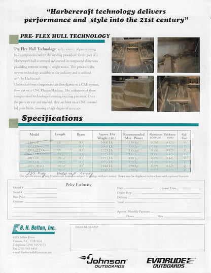 Harbercraft 1997 Kingfisher Brochure