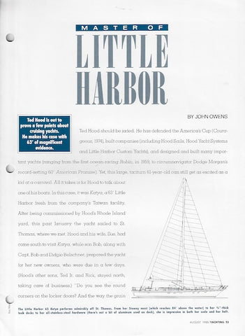 Little Harbor 63 Yachting Magazine Reprint Brochure