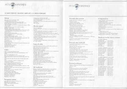 Jeanneau Sun Odyssey 47 Specification Brochure