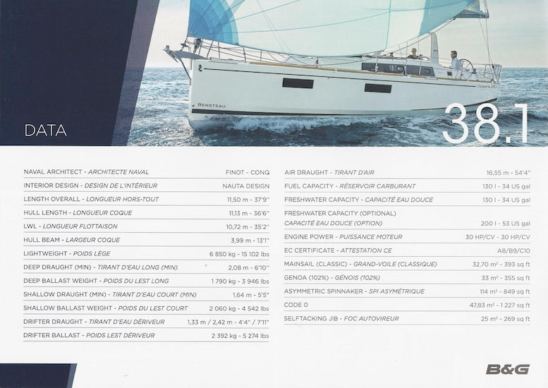 Beneteau Oceanis 38.1 Brochure