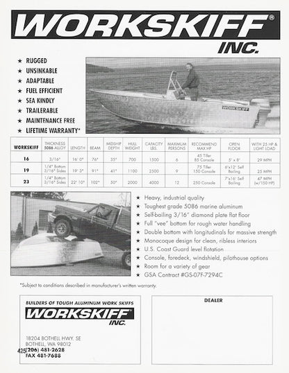 Workskiff 1990s Brochure