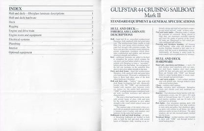 Gulfstar 44 Mark II Specification Brochure
