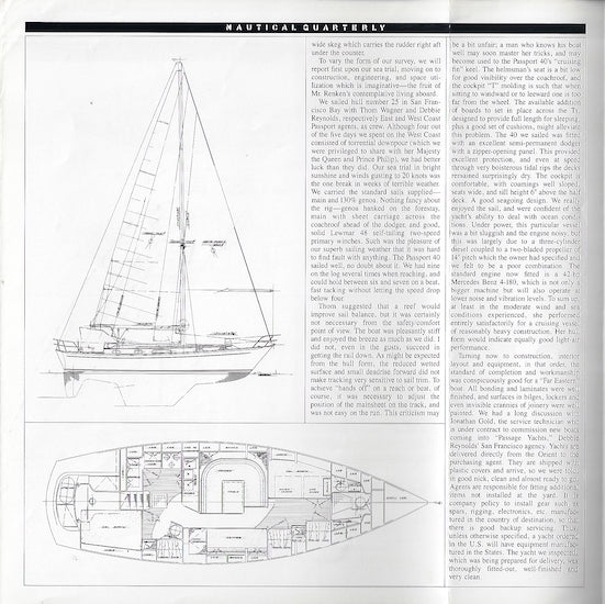 Passport 40 Nautical Quarterly Magazine Reprint Brochure