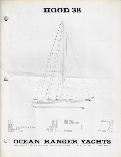 Ocean Ranger Hood 38 Specification Brochure