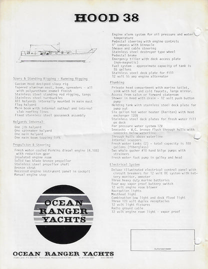 Ocean Ranger Hood 38 Specification Brochure