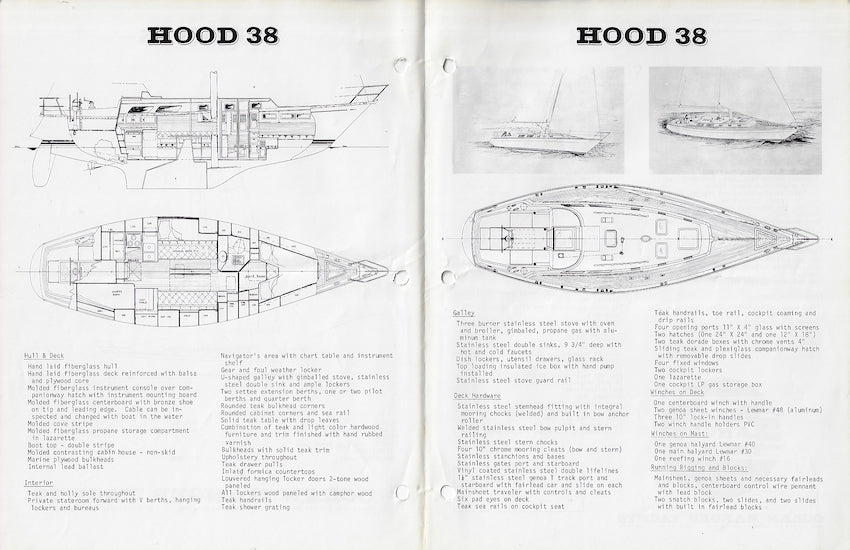 Ocean Ranger Hood 38 Specification Brochure – SailInfo I boatbrochure.com