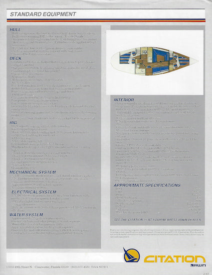 Irwin Citation 35 Brochure