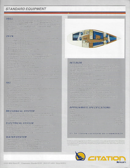 Irwin Citation 32 Brochure